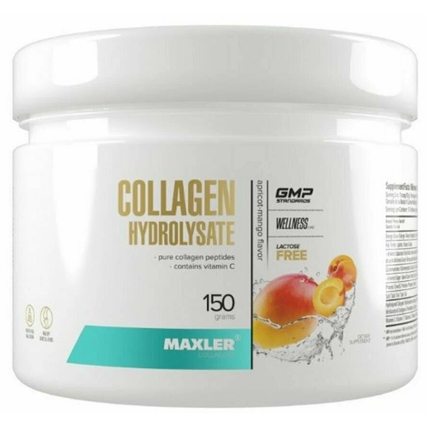 Collagen Hydrolysate, 150 г абрикос Maxler